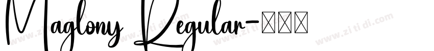 Maglony Regular字体转换